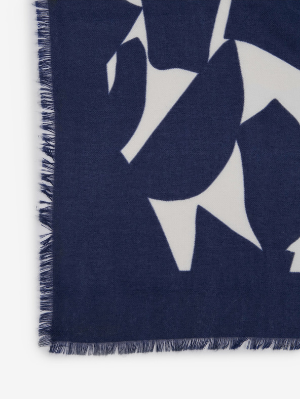 Orsay Тъмно синьо дамско фишу с десен ORSAY