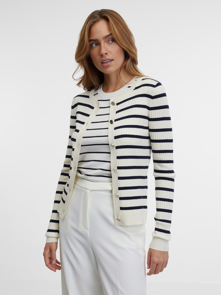 Orsay Кремава дамска жилетка на райе ORSAY