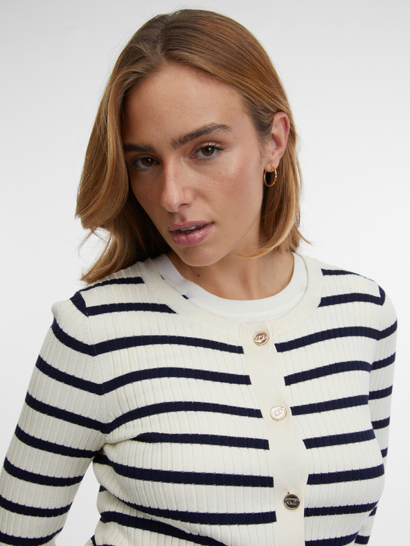 Orsay Кремава дамска жилетка на райе ORSAY