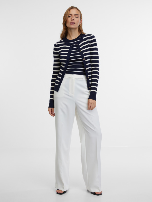 Orsay Тъмносин дамски раиран кардиган ORSAY