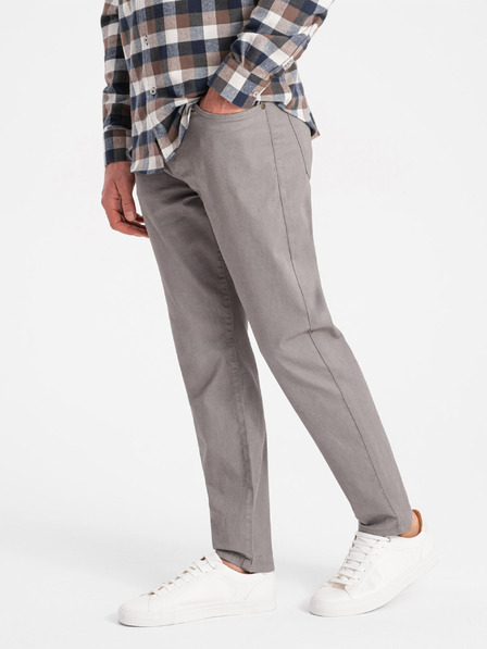 Ombre Clothing Сиви мъжки панталони Chino Ombre Облекло