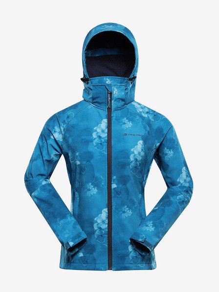 ALPINE PRO Синьо шарено дамско софтшел яке ALPINE PRO HOORA
