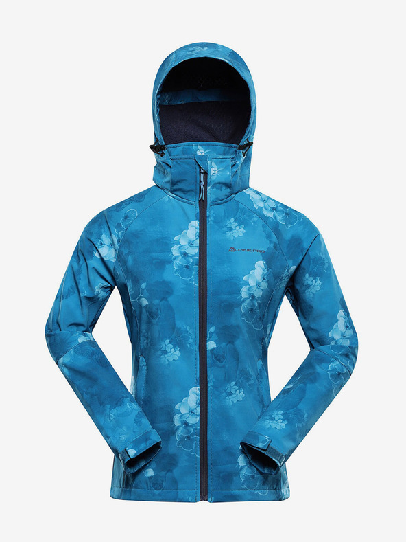 ALPINE PRO Синьо шарено дамско софтшел яке ALPINE PRO HOORA