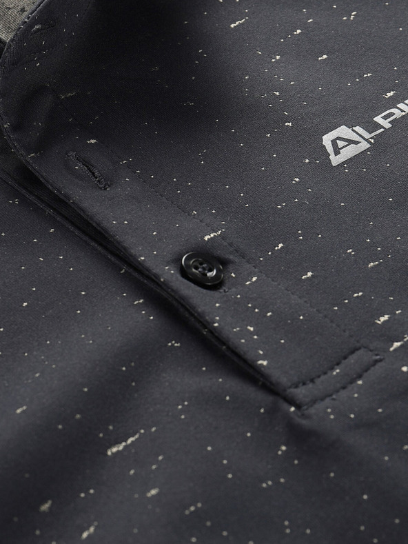 ALPINE PRO Черна мъжка поло риза ALPINE PRO Coowel