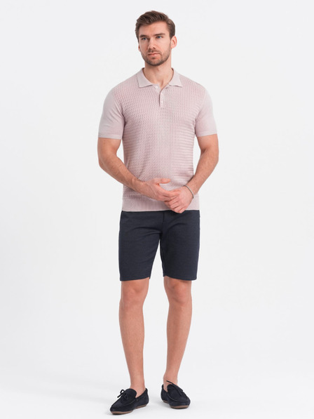 Ombre Clothing Тъмно сини мъжки къси панталони с джобове Ombre Clothing