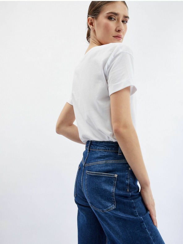 Orsay Тъмносини дамски къси flared fit дънки ORSAY