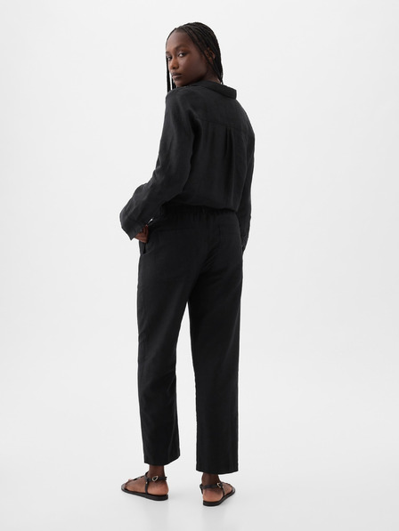 GAP Панталони High Rise от ленен микс GAP