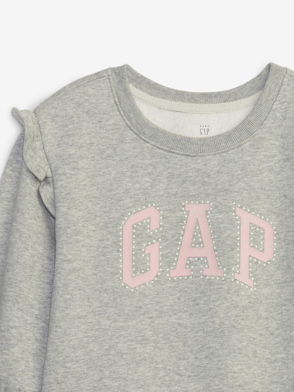 GAP Бебешка суитшърт рокля с лого GAP