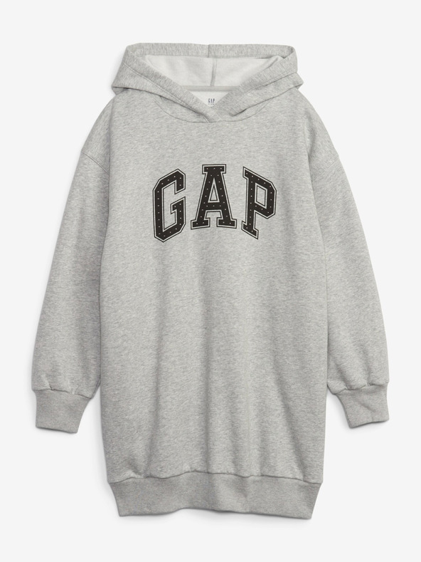 GAP Детска суитшърт рокля с лого GAP