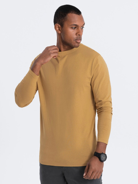 Ombre Clothing Горчица мъжка основна риза Ombre Clothing