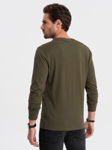 Ombre Clothing Мъжка основна тениска в цвят каки Ombre Clothing