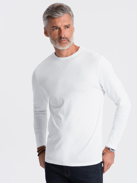 Ombre Clothing Бяла мъжка основна риза Омбре облекло