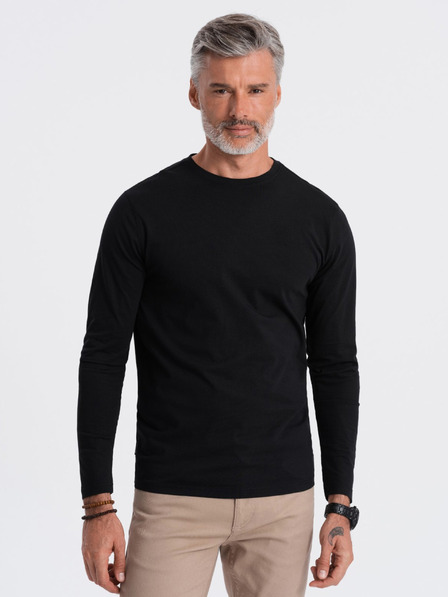Ombre Clothing Черна мъжка основна тениска Ombre Clothing