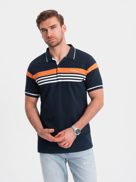 Ombre Clothing Тъмносиня мъжка поло риза Ombre Clothing