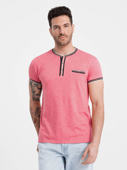 Ombre Clothing Старо розово Мъжка риза с копчета Омбре Облекло