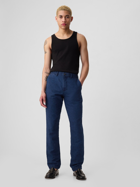 GAP Слим панталони от ленена смес GAP