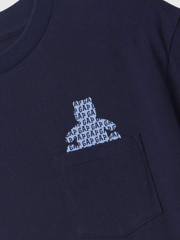 GAP Детска тениска Brannan Bear с джобче GAP