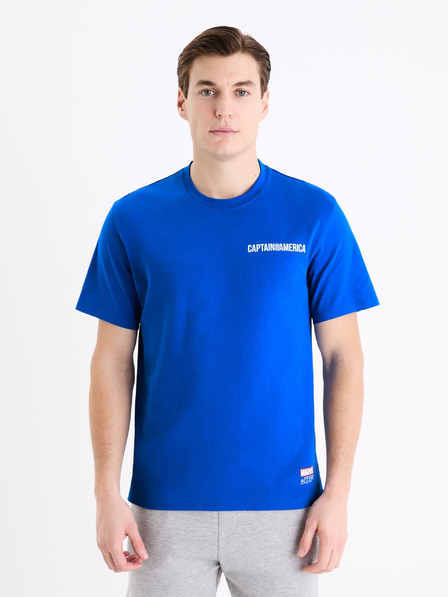 Celio Синя мъжка тениска с щампа Celio Marvel Captain America