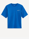 Celio Синя памучна тениска Celio Gesympa
