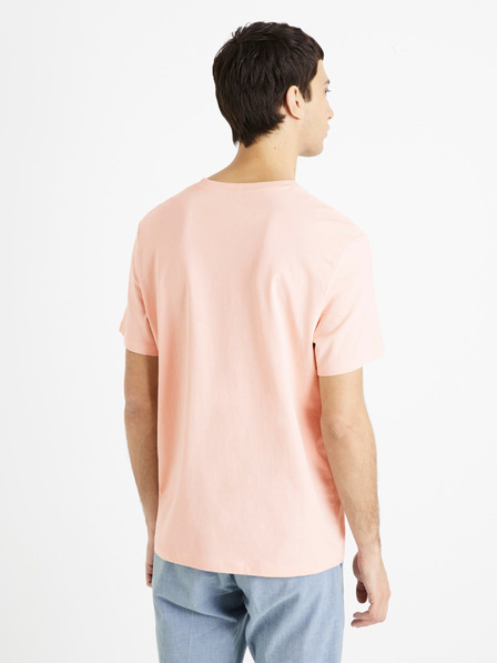 Celio Розова мъжка основна тениска Celio Tebase