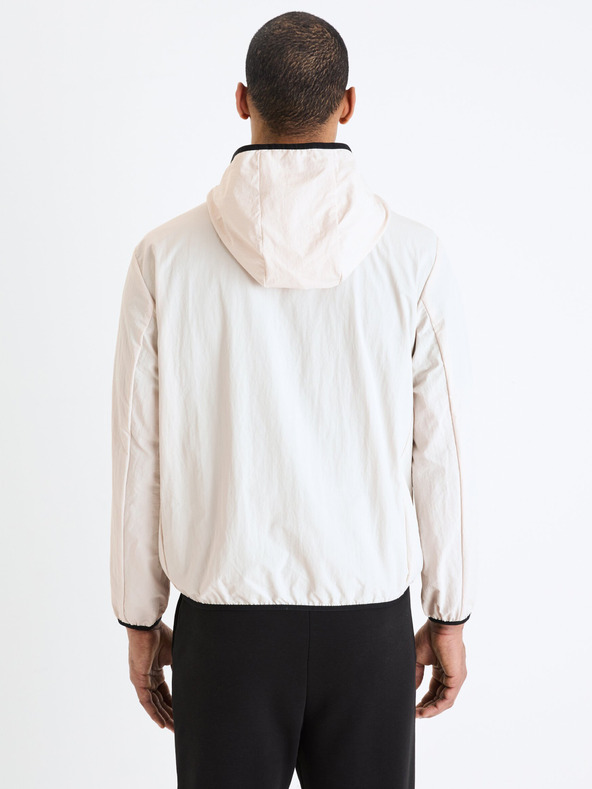 Celio Бяло мъжко яке с качулка Celio Gutrack