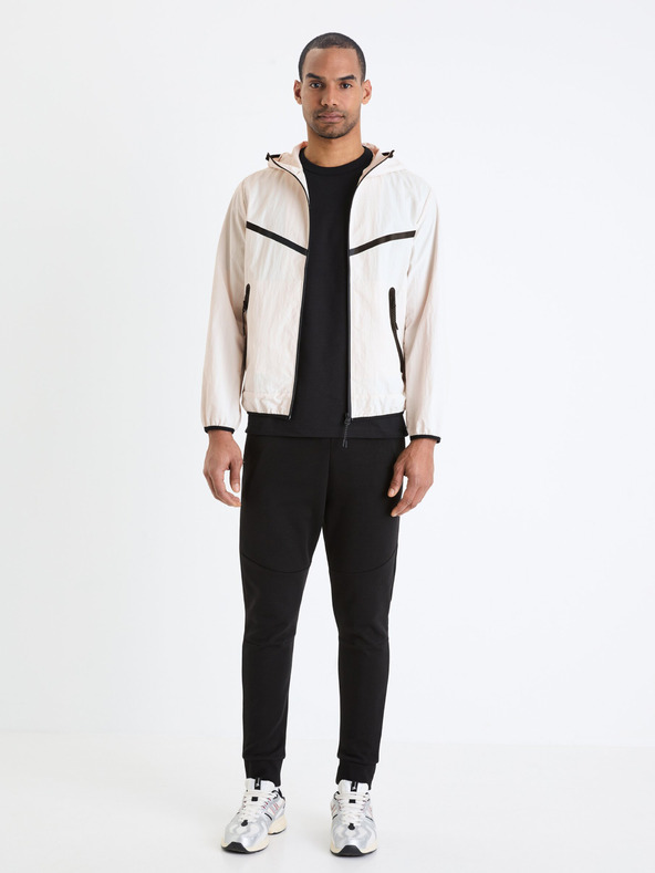 Celio Бяло мъжко яке с качулка Celio Gutrack