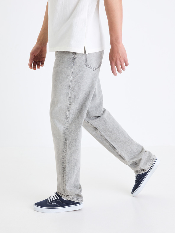 Celio Сиви мъжки дънки Celio C75 Foloose