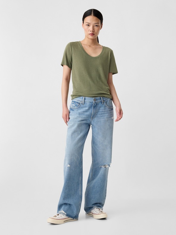 GAP Тениска GAP от лен