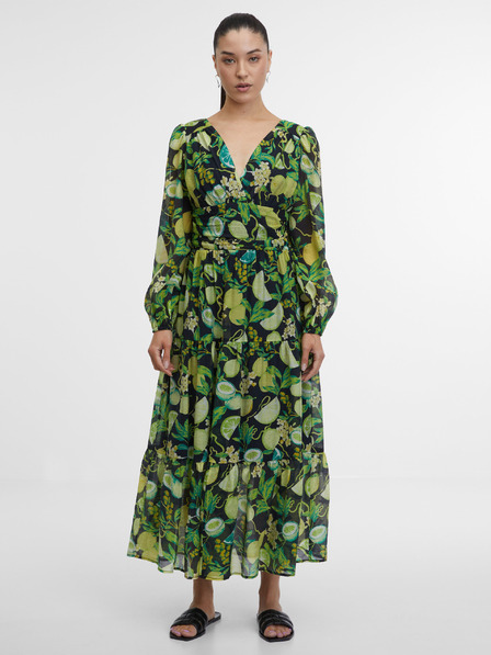 Orsay Черно-жълта дамска щампована макси рокля ORSAY