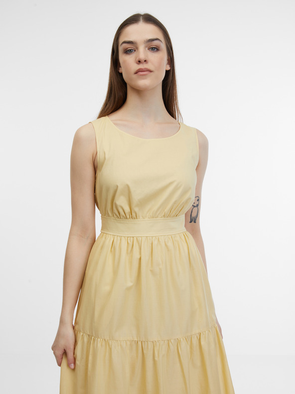 Orsay Жълта дамска рокля ORSAY