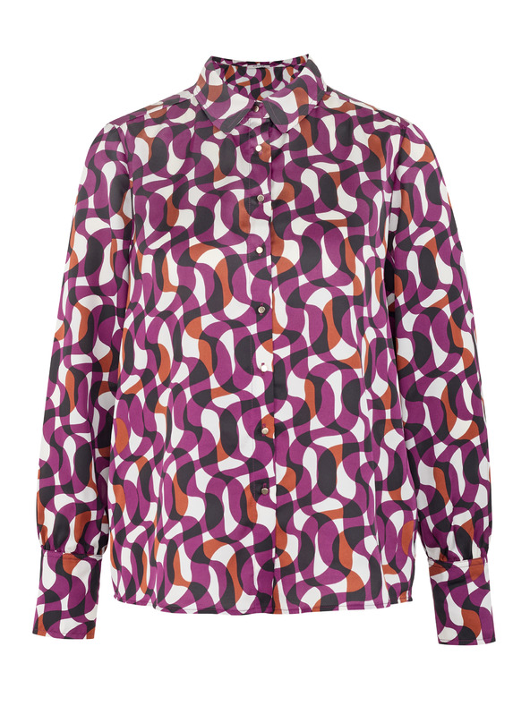 Orsay Лилава дамска риза с десен ORSAY