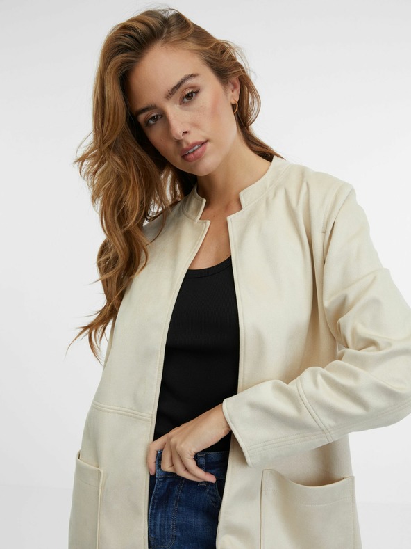 Orsay Бежово дамско яке от изкуствена кожа ORSAY