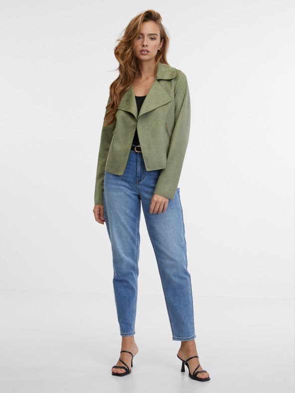 Orsay Дамско яке от велур в цвят каки ORSAY