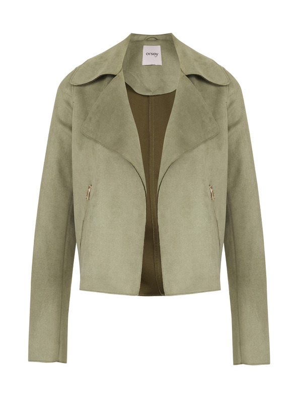 Orsay Дамско яке от велур в цвят каки ORSAY