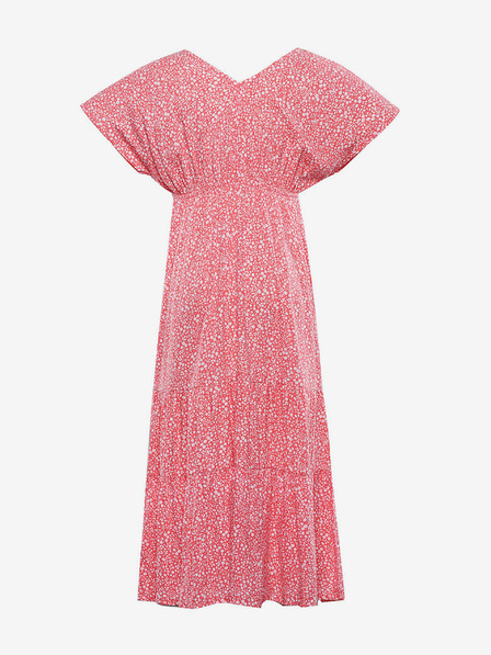 ALPINE PRO ALPINE PRO Червена дамска лятна рокля на цветя Graana