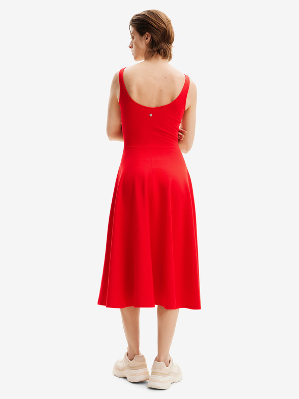 Desigual Червена Desigual Haria дамска миди рокля