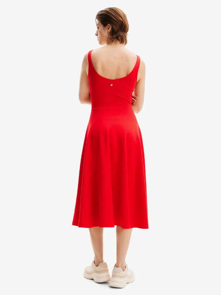 Desigual Червена Desigual Haria дамска миди рокля