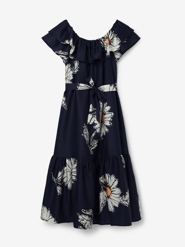 Desigual Черна дамска флорална миди рокля Desigual Georgeo