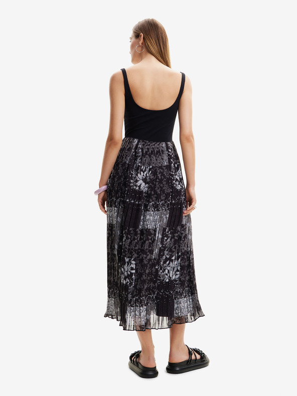 Desigual Черна дамска макси рокля с шарки Desigual Cassidi