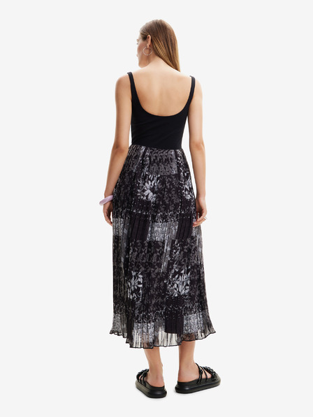 Desigual Черна дамска макси рокля с шарки Desigual Cassidi