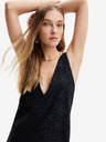 Desigual Черна дамска дантелена рокля Desigual