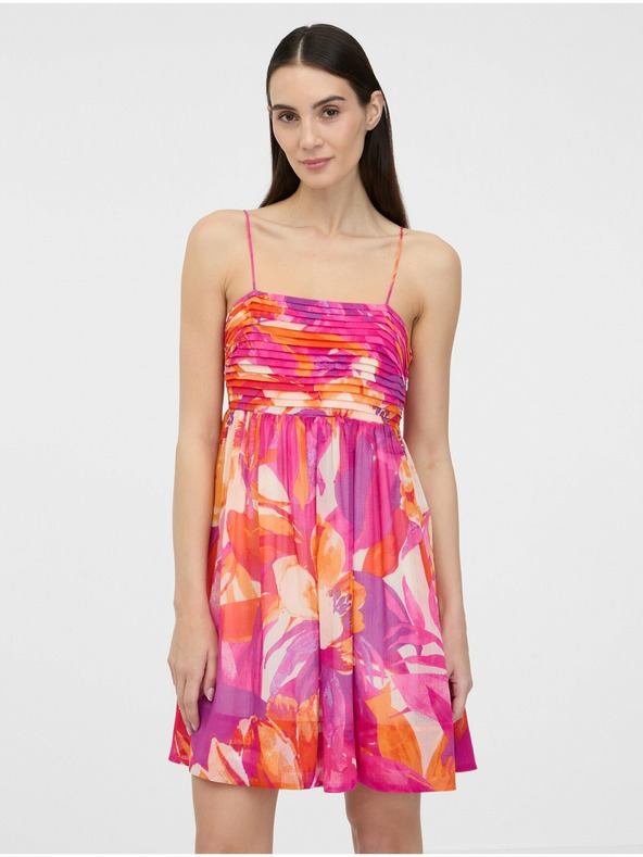 Orsay Тъмнорозова дамска рокля до коляното ORSAY