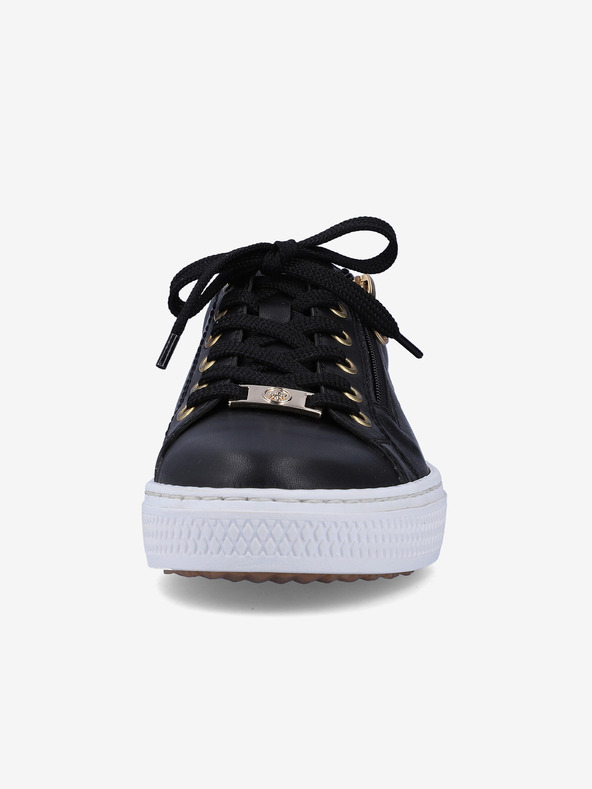 Rieker Черни дамски кожени маратонки Rieker