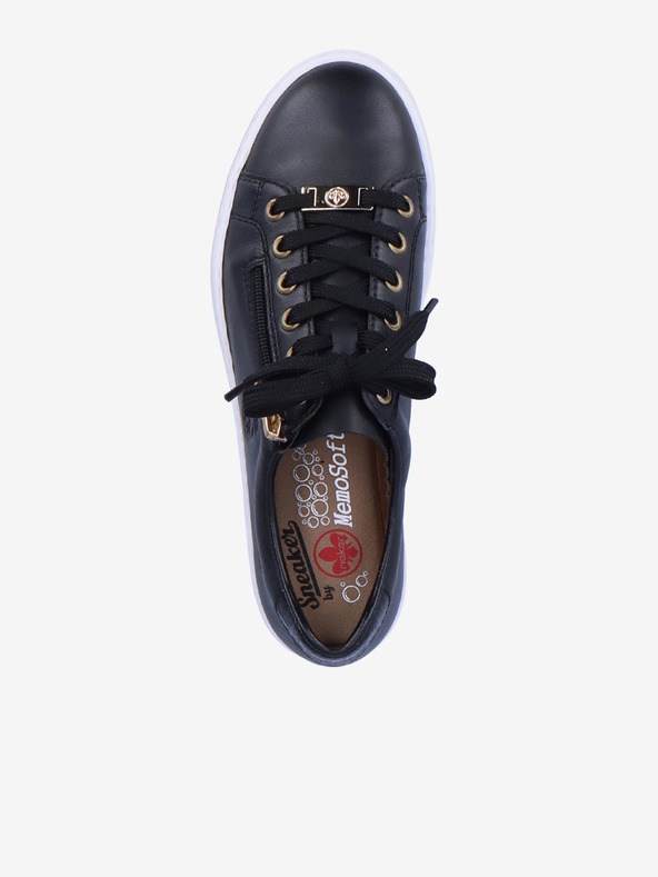 Rieker Черни дамски кожени маратонки Rieker