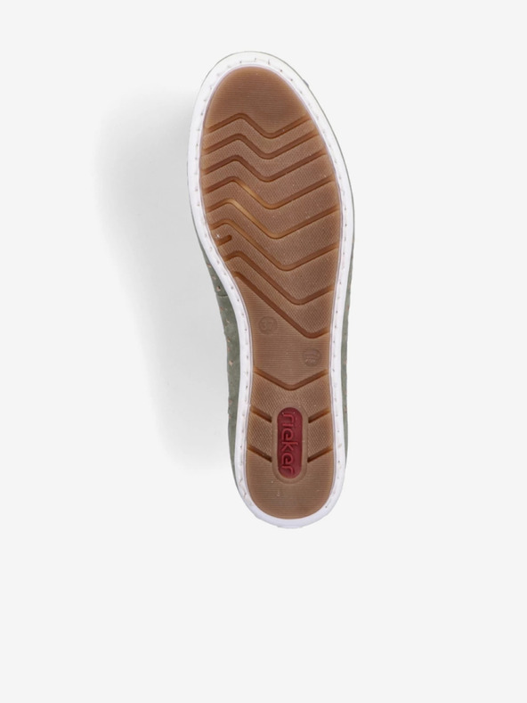 Rieker Зелени дамски мокасини от велур Rieker