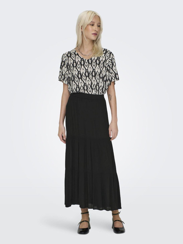 ONLY Черна дамска шарена блуза ONLY Sophie