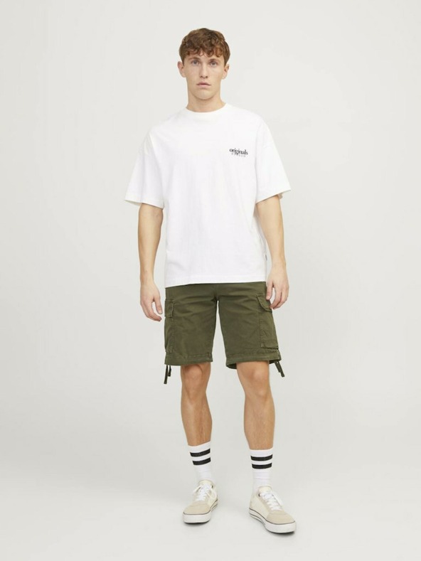 Jack & Jones Каки Мъжки къси панталони за карго Jack & Jones Cole