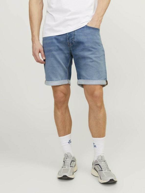 Jack & Jones Сини мъжки къси панталони от деним Jack & Jones Rick