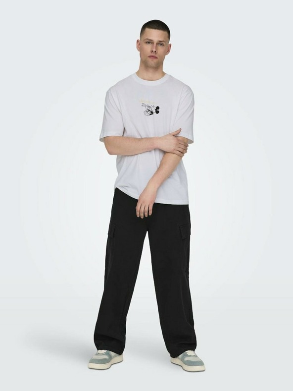 ONLY & SONS Бяла мъжка тениска ONLY & SONS Disney