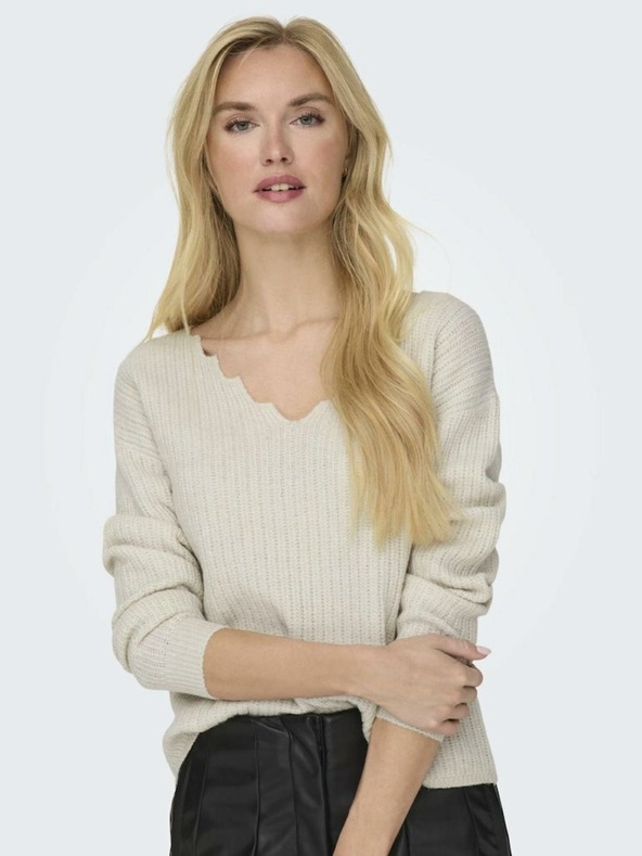 ONLY Кремав дамски пуловер ONLY Gabriel